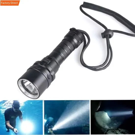 1000 Lumens LED IPX8 Rechargeable Diving Torch for Scuba Diving