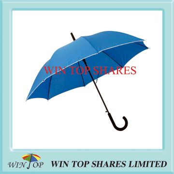 Scrolling and Piping Black Frame Blue Cover Umbrella