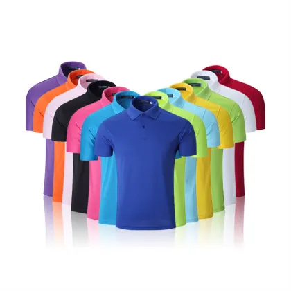 Customized Lapel 180g Polyester Polo Shirt - Fitness Shirts Short Sleeves