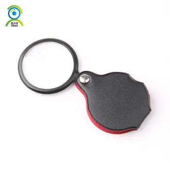 Portable 50mm 10x Foldable Black Jewelry Loupe for Inspection
