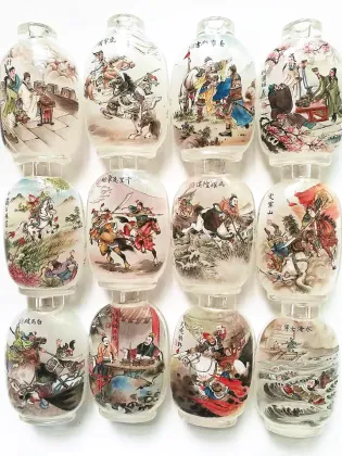 Custom Chinese Folk Arts: Interior-Painted Glass Snuff Bottles