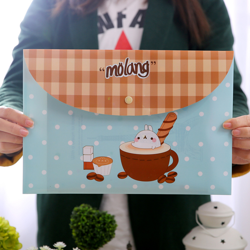 1 Pc Creative Fresh Potatoes Paper Bag PVC Materials File Bag Cute Document Bags Office and School Supplies File Folder