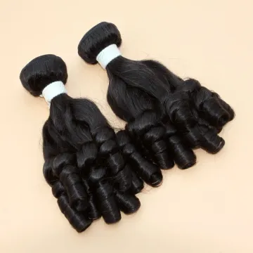 Virgin sexy funmi hair double drawn bundles with closure, aunty funmi curly virgin human hair