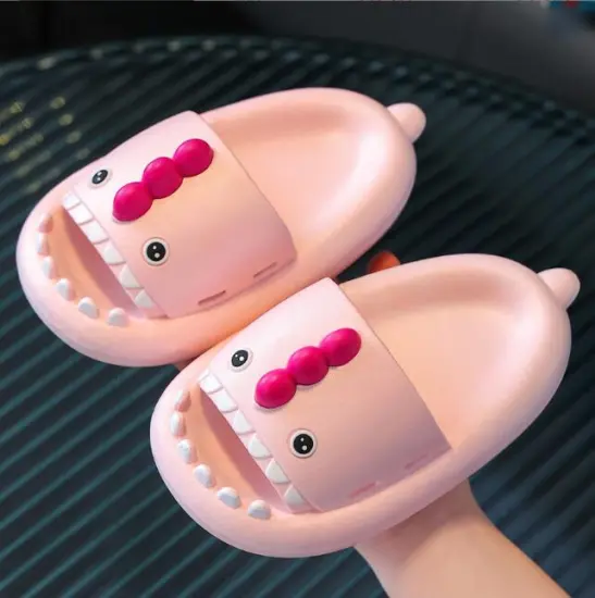 Summer Shark Slippers: Thick Bottomed Kids' Home Slippers for Boys and Girls