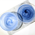 卸売青色の曇り装飾ソーダライムガラスボウル