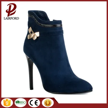 elegant style metal fasteners cheap leather boots