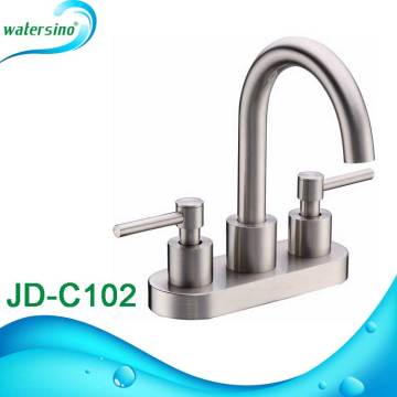 JD-C102 CUPC dual handle Stainless Steel 304 /SS 304 bathroom basin faucet