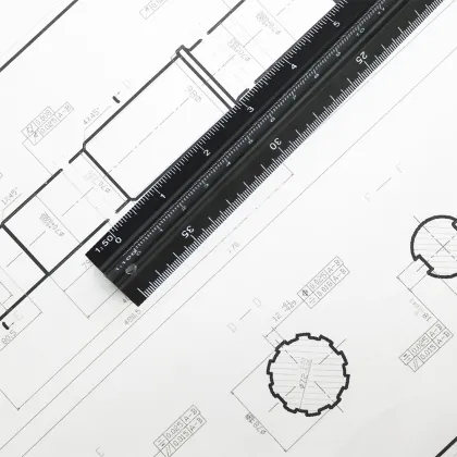 Triangular Architectural Ruler - Aluminum Scale for Engineering Standards