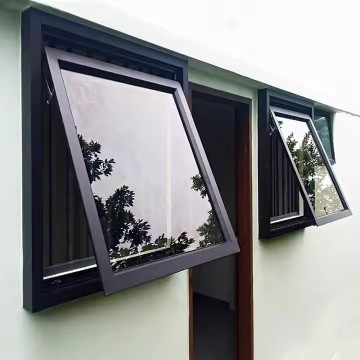 Modern Double Glazed Glass Sound Insulated Outward Opening Aluminum Awning Windows