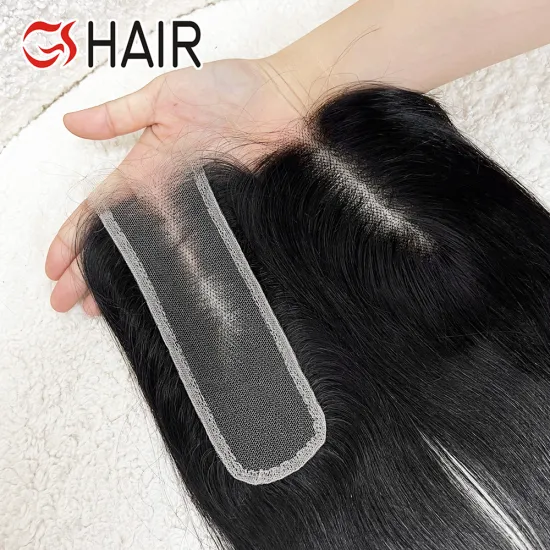 Pre Plucked Virgin Human Hair GS 2x6 HD Lace Closure - Swiss Lace Invisible Bone Straight