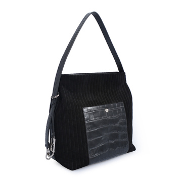 Soft Leather Black Hobo Everyday Bag Women`s Bag