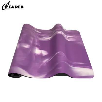 Eco-Friendly Non-Slip Black and Purple Yoga Mat