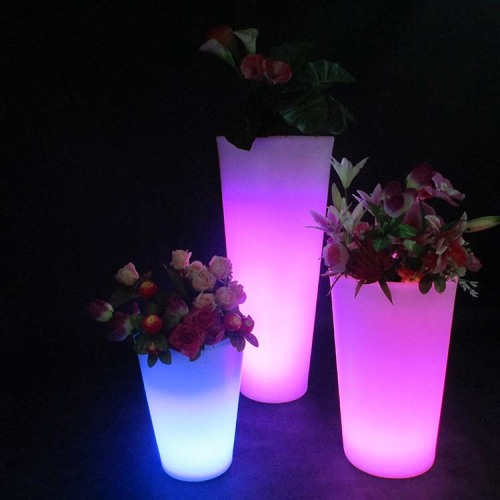 Kunststoff beleuchtet Blumentopf Home Decoration LED Pflanzer