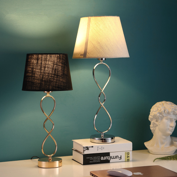 Modern European Design Metal Table Lamps: Stylish Bedside Lighting for Hotels and Home Décor