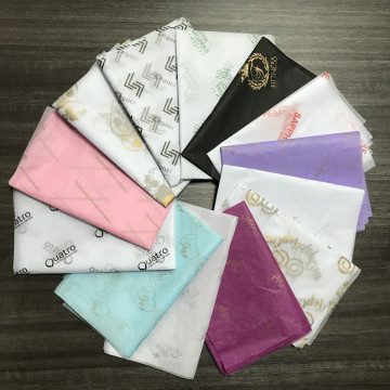 Aangepaste tissue wikkel papier cadeau print kledingverpakking
