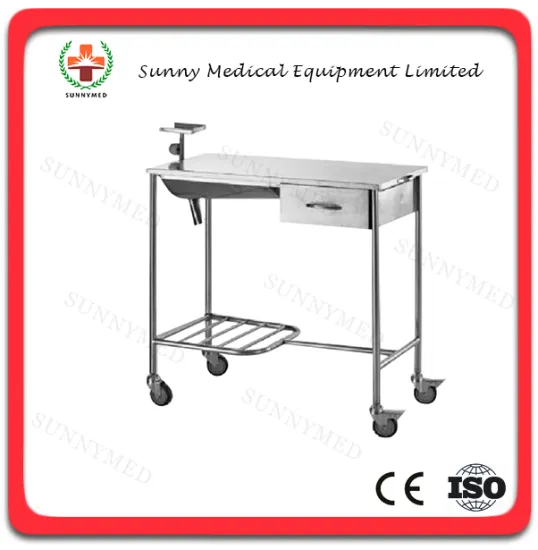 SY-R048 Hospital Medical Stainless steel Clean Wound Cart trolley for sale