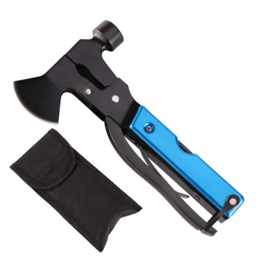 Camping Multitool: Hatchet, Hammer, Pen, and More – Survival Tool Card with Axe and Pliers