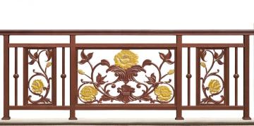 Peony Flower Bloom Aluminum Balcony Fence