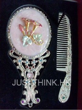 Customized 3D Painting Cosmetic Pocket Mirror Set FZ-HSL-SBLD001A