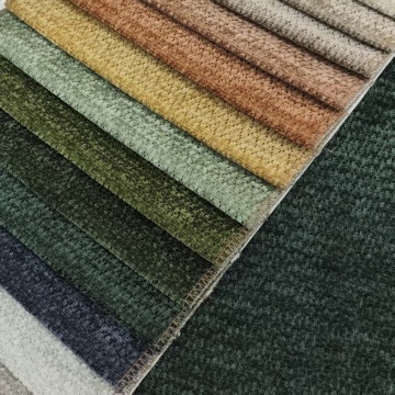 Tissu d'ameublement chenille à structure brillante