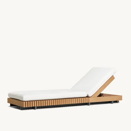 Hormel Teak Wood Outdoor Daybed with Trundle for Patio and Beach