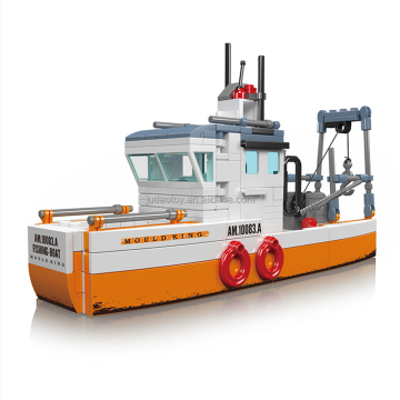 2024 Nouveaux éléments de construction de bateaux de pêche King Mold: Créatif Gift pour les jouets éducatifs pour les enfants