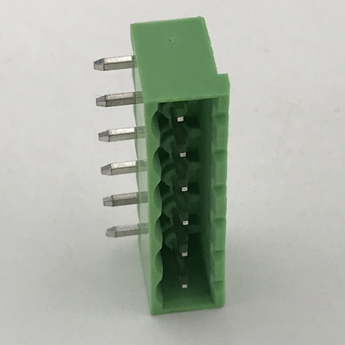 Bloco de terminais macho de PCB de 90 graus com passo de 5,08 mm