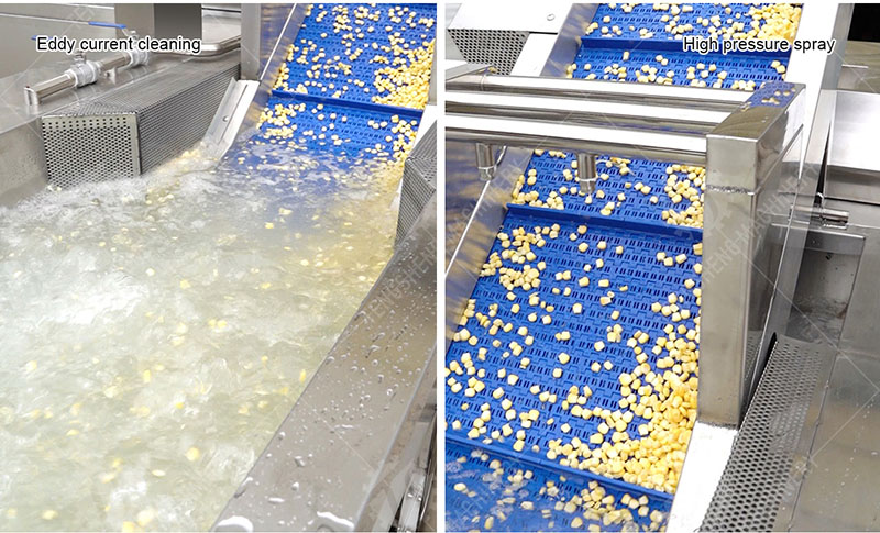 sweet corn processing machine