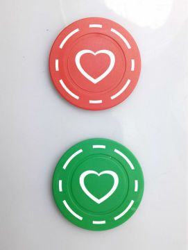 Light plastic roulette custom printing casino chip
