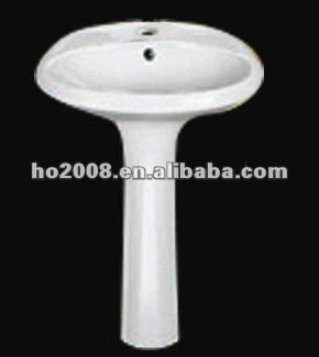 Cheap Wash Basin Ceramic Pedestal Basin HB-2017