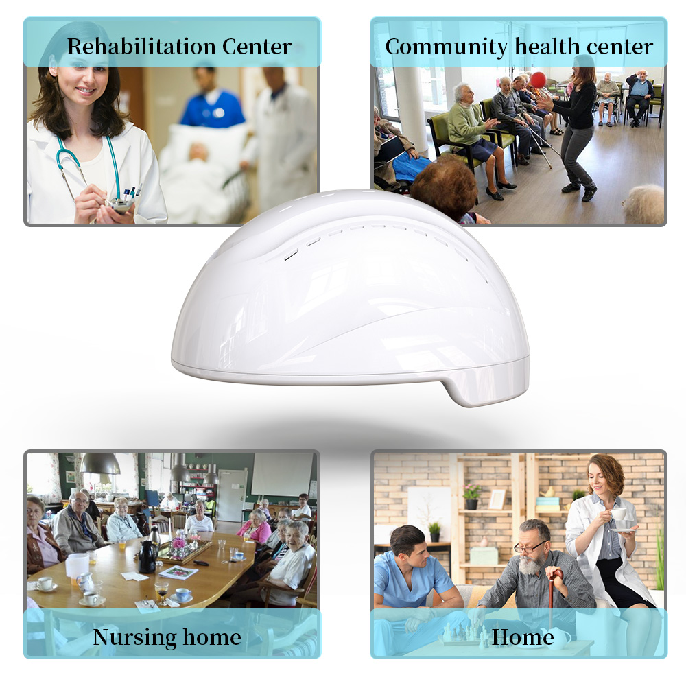 810 nm led light therapy photobiomodulation helmet