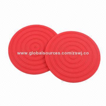 Silicone coasters, 10cm diameter