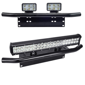 Off-road license plate frame auxiliary light stand