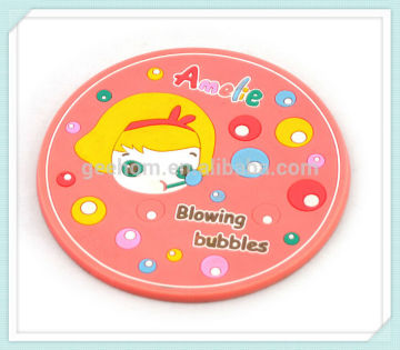 custom round 3d pvc coaster wedding favors glass coaster