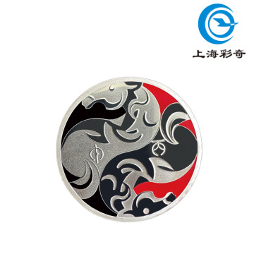 40mm Double Sided Enamel Bingwu Fire Horse Zodiac Medal