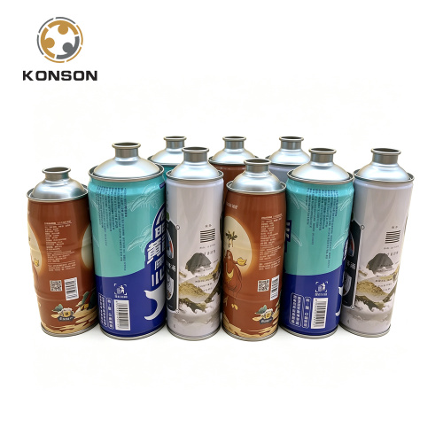 Lata de cerveja artesanal cilíndrica alta e de boca pequena