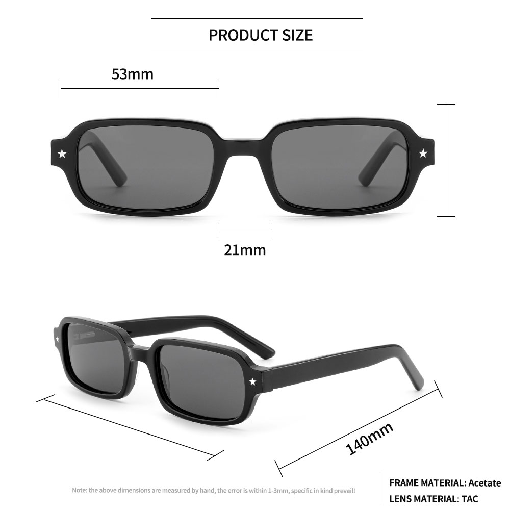 Accent Rectangle Acetate Sunglasses