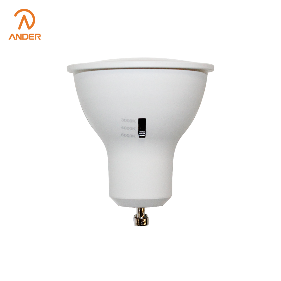 درجة حرارة اللون قابلة للتعديل GU10 مصباح كشاف مع CRI عالي