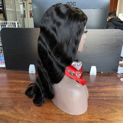 Wholesale 100 human hair u-part wig, body wave u part clip in wig, African American u part wigs for black women