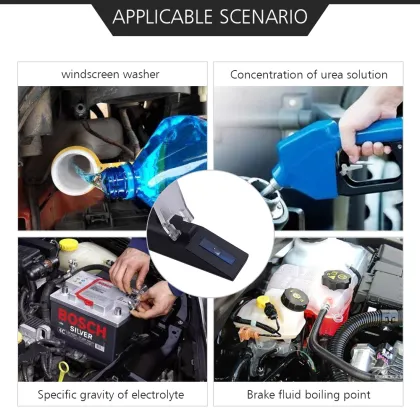 Yieryi New 4 In 1 Antifreeze Refractometer Engine Fluid Glycol Antifreeze Point Car Battery ATC Handheld Tester