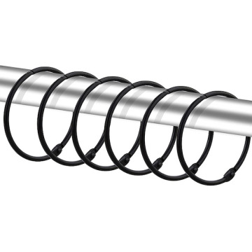 Shower Curtain Rings and Book Ring Accessories: Loose Leaf Binder Rings & 2 Inch Book Rings for Index Cards and Shower Curtain Hooks