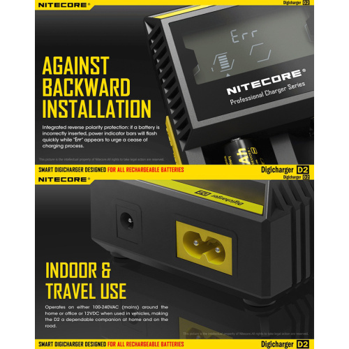 Nitecore D2 Can choose charge and discharge