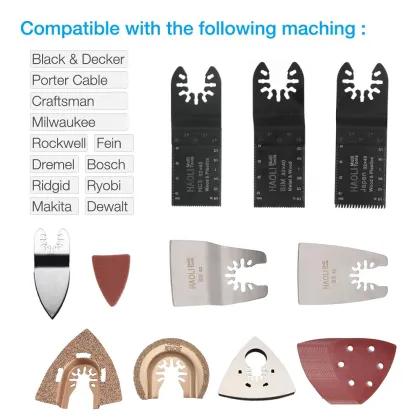 Newone 66 Pack Wood Metal Oscillating Multitool Quick Release Saw Blades Fit for Fein Black & Decker Bosch Craftsman Dewalt