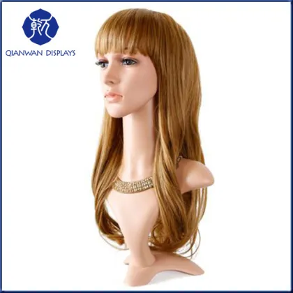 china practice beauty girl mannequin head bald wig