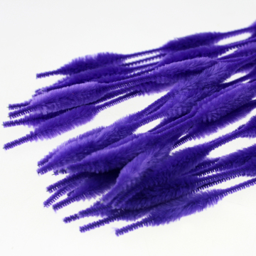 Dacron Bumpy Chenille Stem For Kids Education Purple