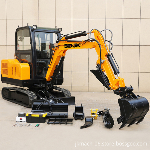 Kubota Engine Mini Crawler Excavator - 2 Ton Multifunctional Farm Excavator with Free Shipping