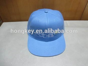 flat brim flat embroidery snapback hat and cap