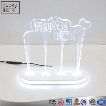 Bottle Display With LIghting Three Bottle Stand