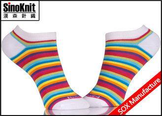 Rainbow Stripe Colored Ankle Socks Cotton Bright Comfortabl