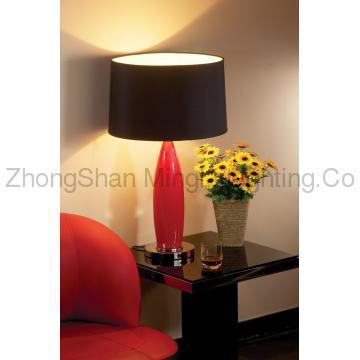 E27 Glass Fabric  Table Lamp for Modern Home Hotel Project